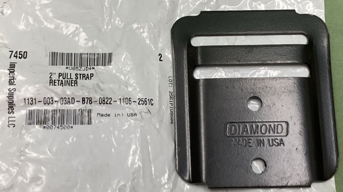 QTY 2 NEW IMPERIAL SUPPLIES 1034 Pull Strap 2" Track DIAMOND DOOR PULSTR-1034