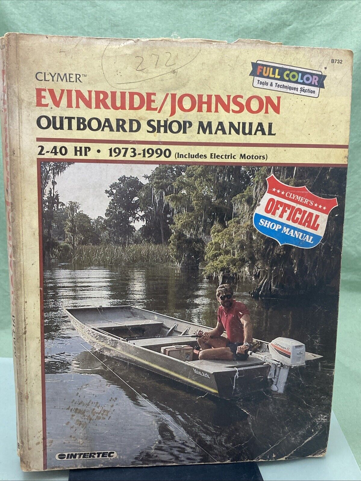 GENUINE CLYMER B732 EVINRUDE/JOHNSON OUTBOARD 2-40 HP 1973-1990 SHOP MANUAL