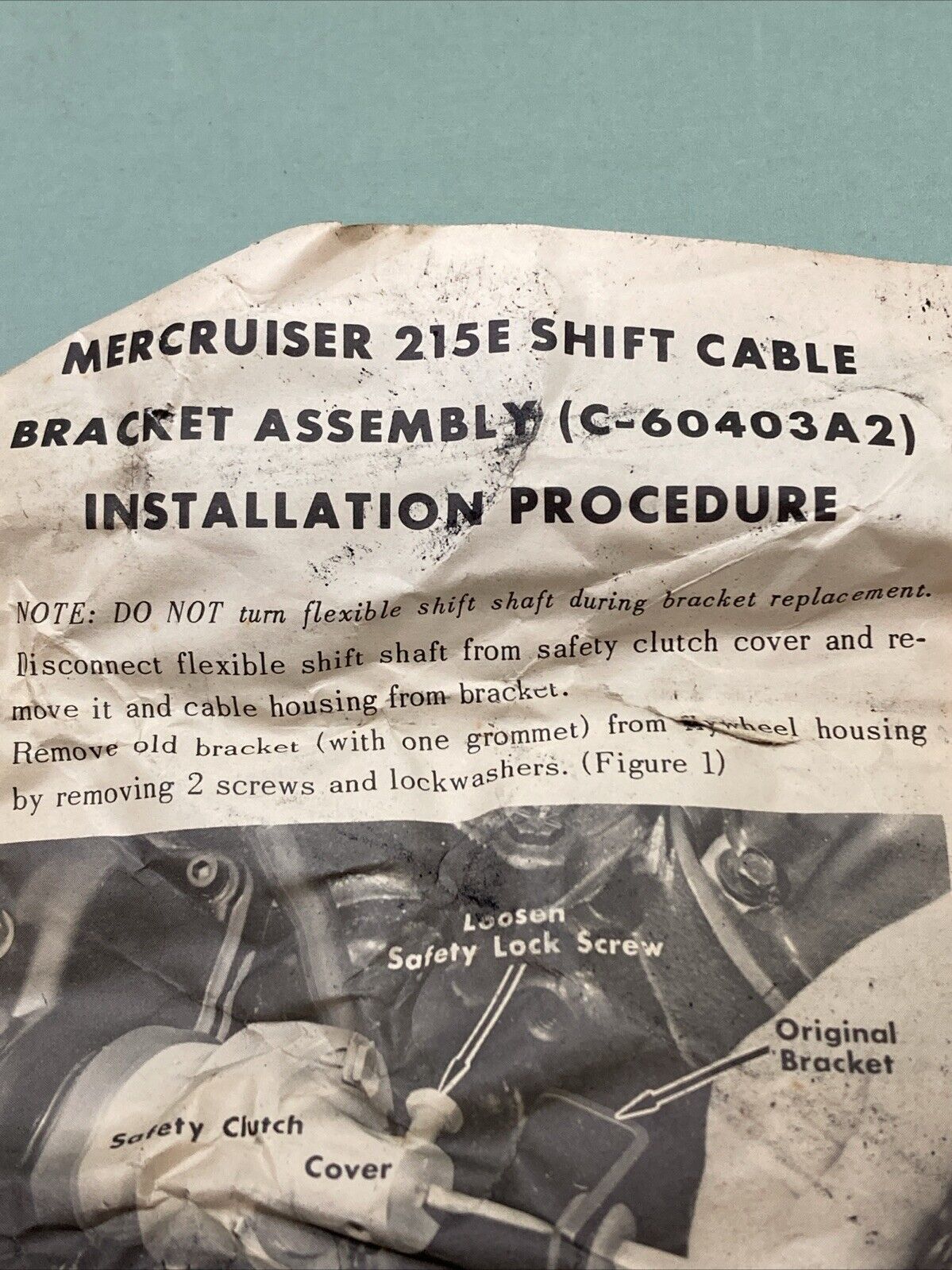 NEW GENUINE MERCURY 60403A2 BRACKET ASSEMBLY