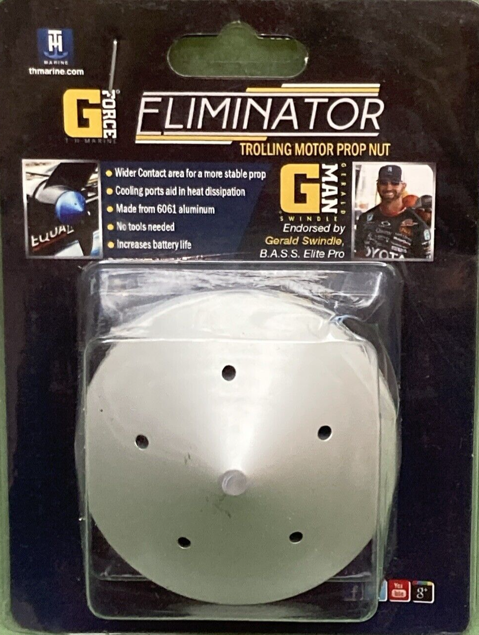 NEW GENUINE T-H MARINE GFEL-MK-C-DP G FORCE ELIMINATOR PROP NUT FOR MINN KOTA