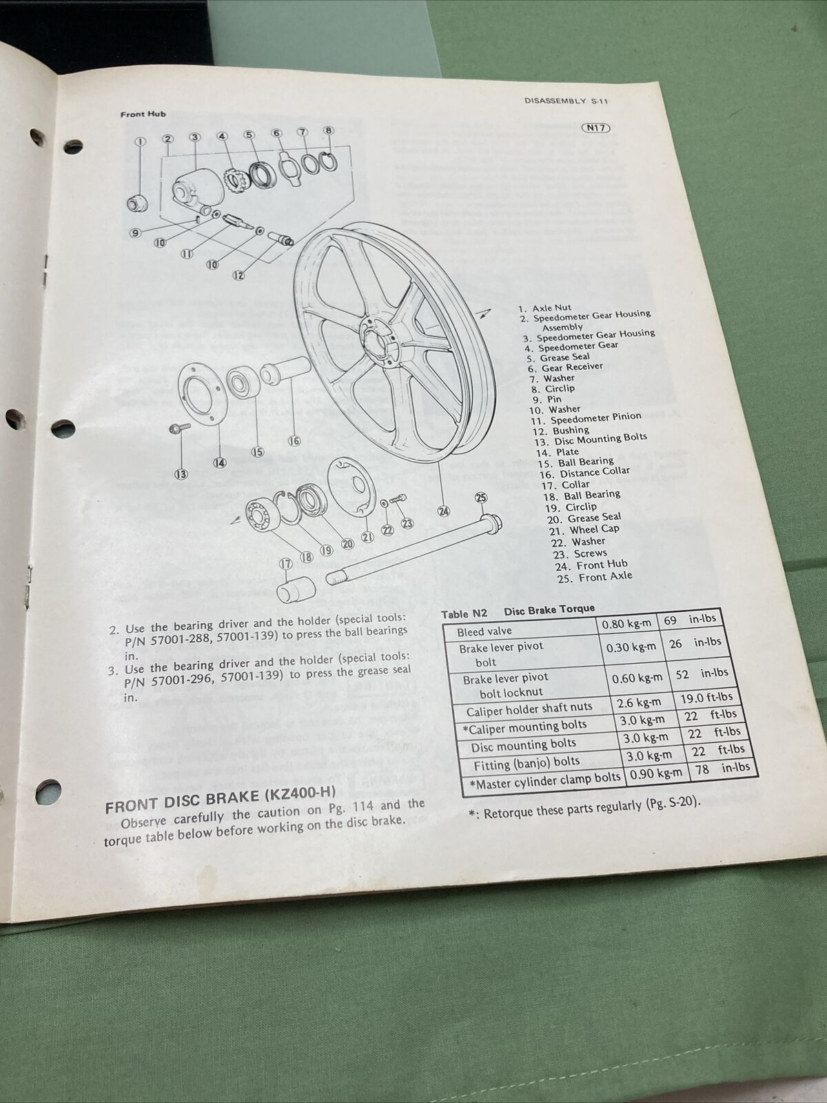 GENUINE KAWASAKI  99963-0027-01 SERVICE MANUAL SUPPLEMENT KZ400-H1 LTD