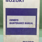 GENUINE SUZUKI 99011-02B22-03A RM80 OWNER'S MANUAL '87