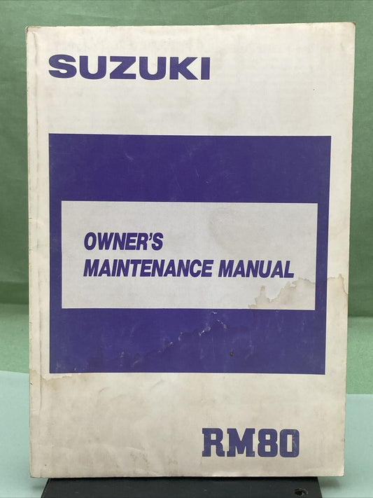 GENUINE SUZUKI 99011-02B22-03A RM80 OWNER'S MANUAL '87