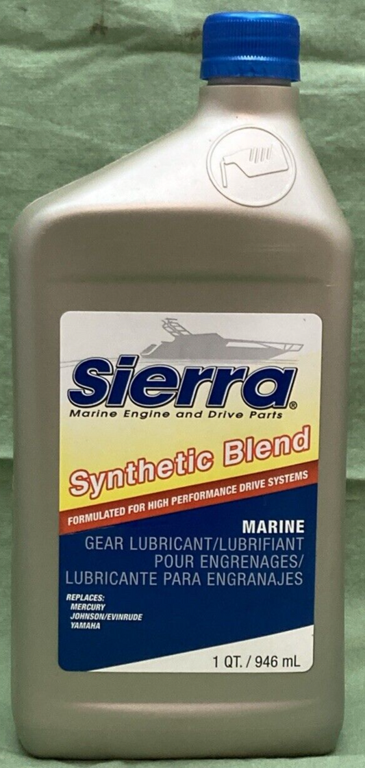NEW GENUINE SIERRA 18-9650-2 MARINE GEAR LUBRICANT SYNTHETIC BLEND 1qt.