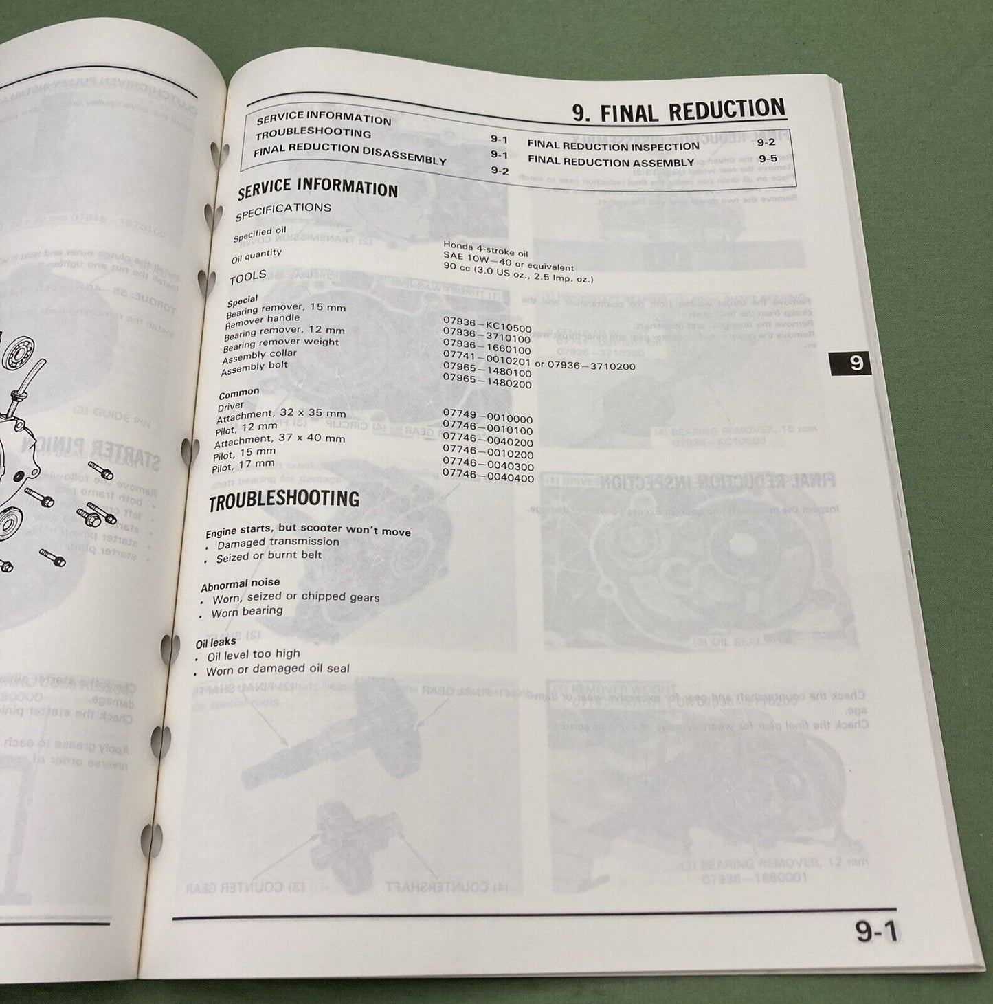 HONDA 61GN200 SHOP MANUAL NB50M AERO50