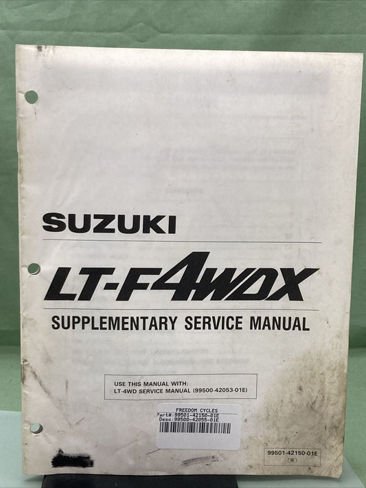 GENUINE SUZUKI 99501-42150-01E SUPPLEMENTARY SERVICE MANUAL LT-F4WDX