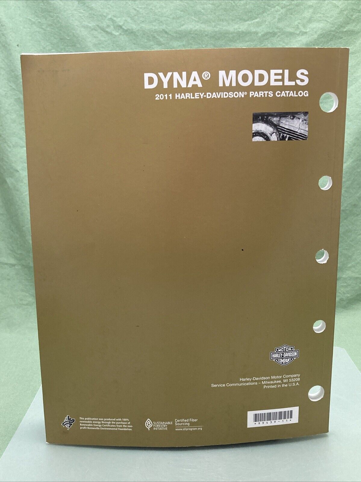 HARLEY DAVIDSON 99439-11 DYNA MODELS 2011 PARTS CATALOG