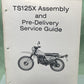 GENUINE SUZUKI MS-2803E-03 TS125X ASSEMBLY AND PRE-DELIVERY SERVICE GUIDE