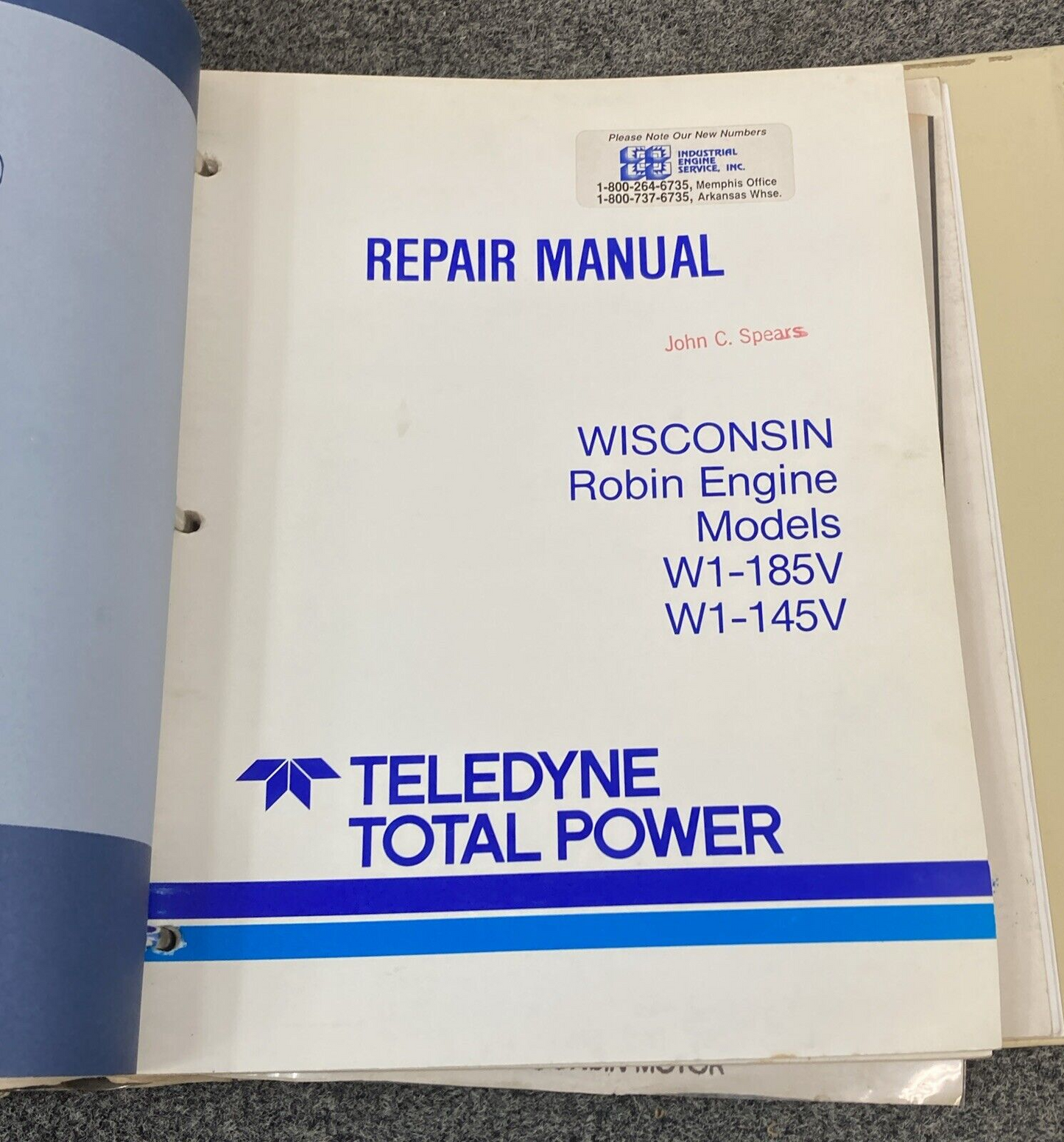 GENUINE WISCONSIN TELEDYNE SUBARU ROBIN SERVICE/REPAIR MANUALS & ADD. INFO