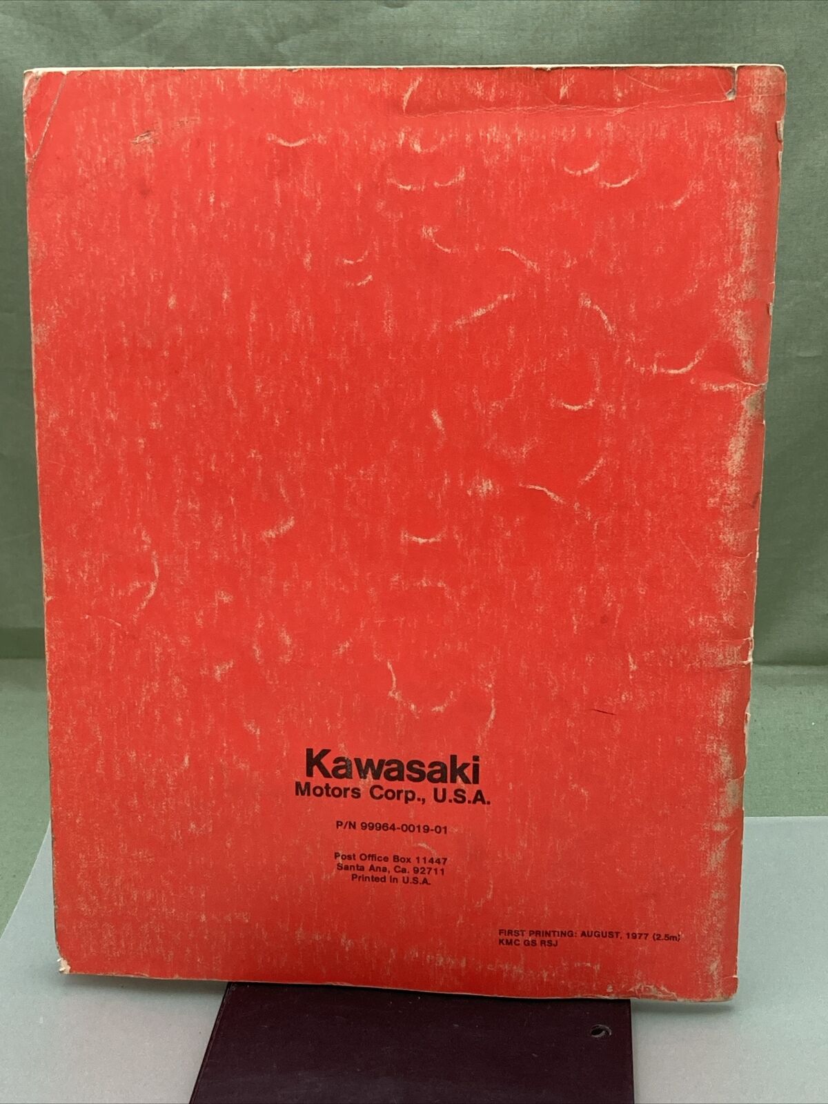 GENUINE KAWASAKI 99964-0019-01 KG700B/1500/1000/2600 PORTABLE GEN SERVICE MANUAL