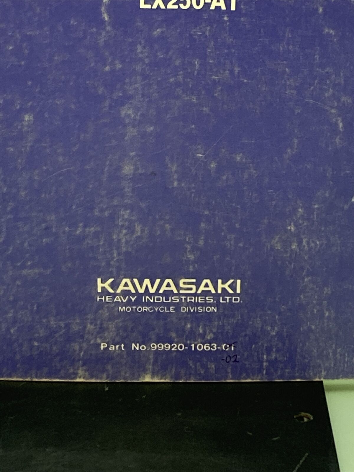 GENUINE KAWASAKI 99920-1063-01 KLX250 OWNER'S/SERVICE MANUAL