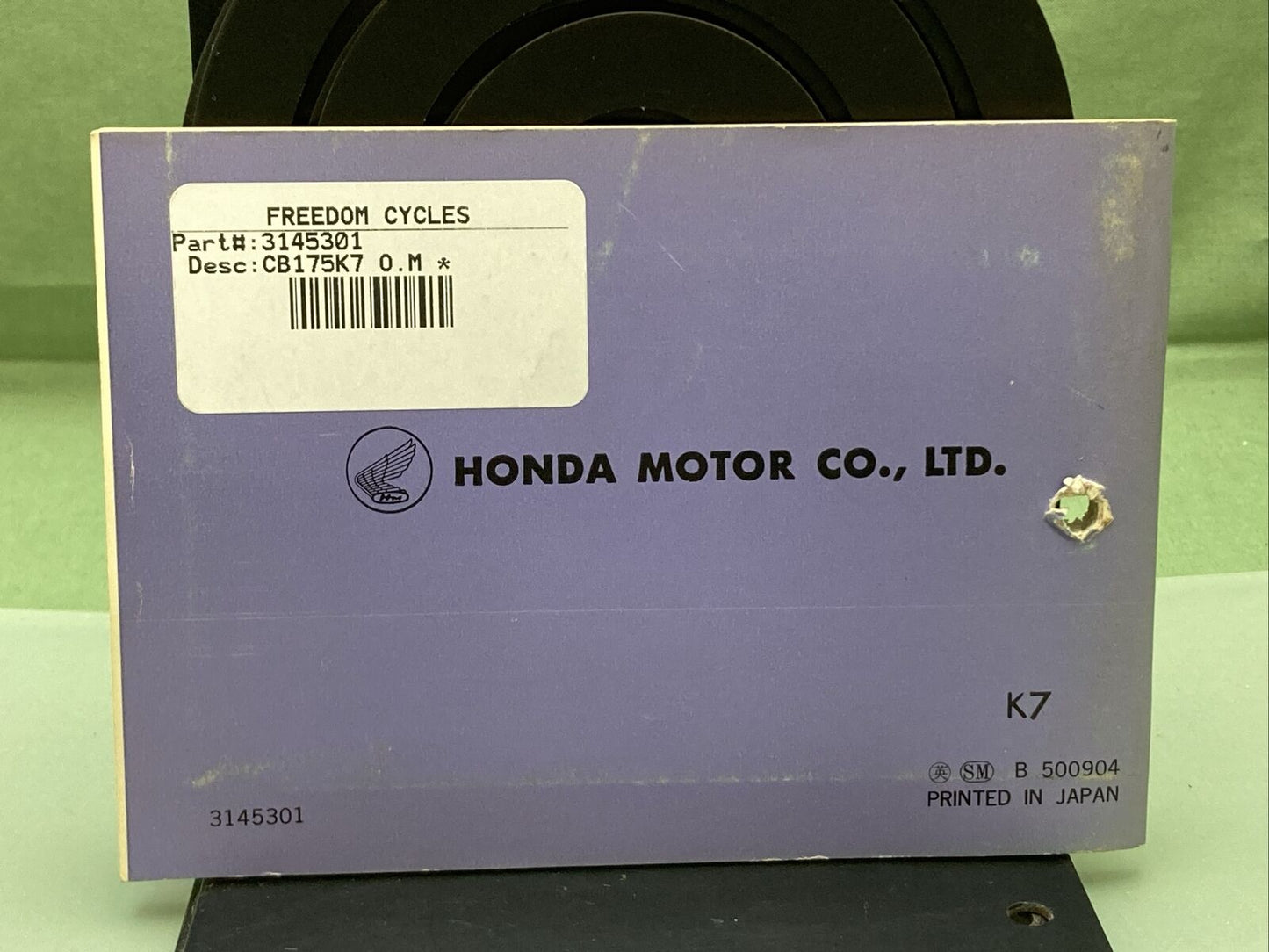 GENUINE HONDA 3145301 CB175 OWNER'S MANUAL '73