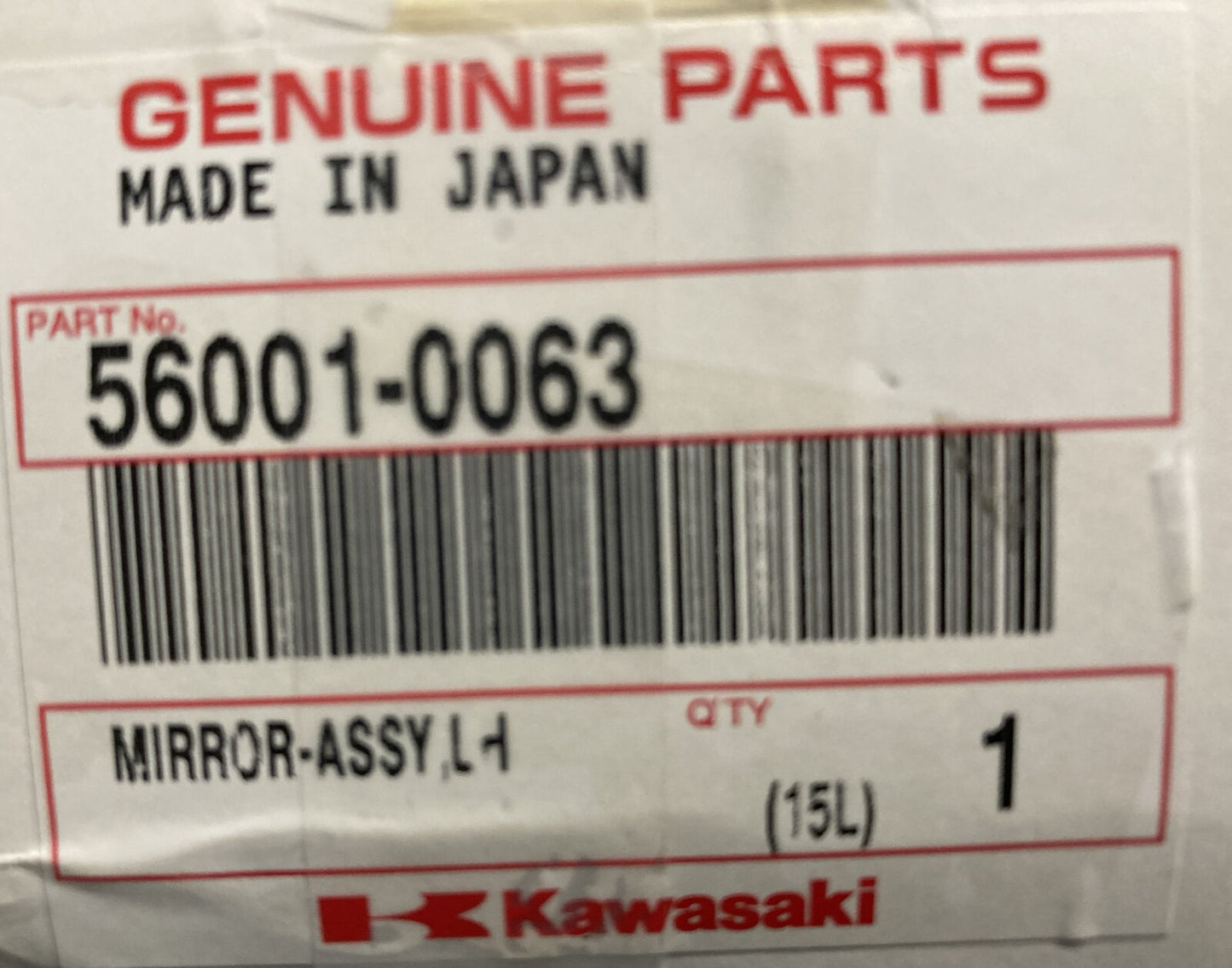 NEW GENUINE KAWASAKI 56001-0063 Mirror Assembly, Lh Left