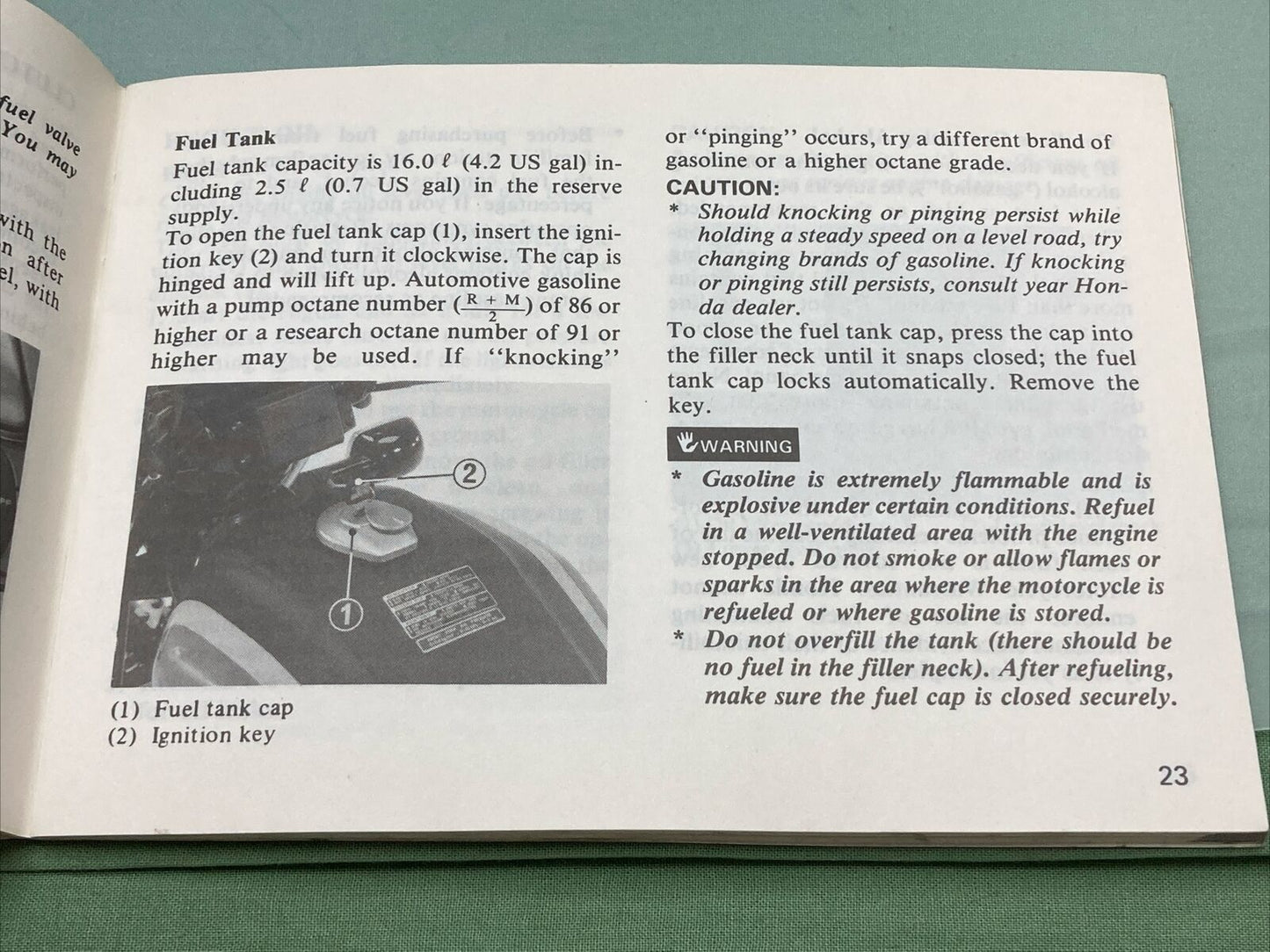 GENUINE HONDA 31MJ1620 CB700SC NIGHTHAWK OWNER'S MANUAL '86