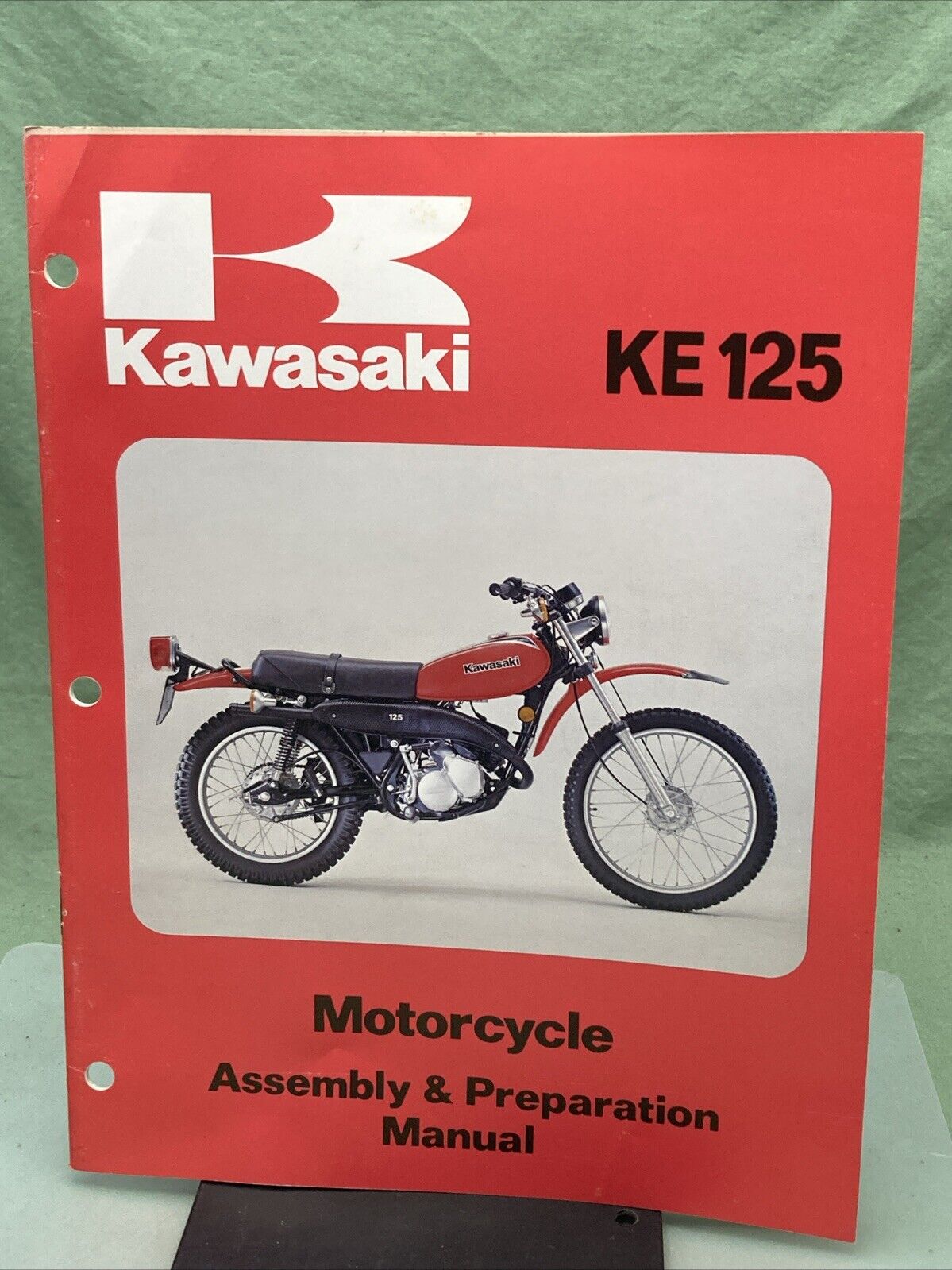 GENUINE KAWASAKI 99931-1026-01 KE125 MOTORCYCLE ASSY AND PREP MANUAL 1977/78