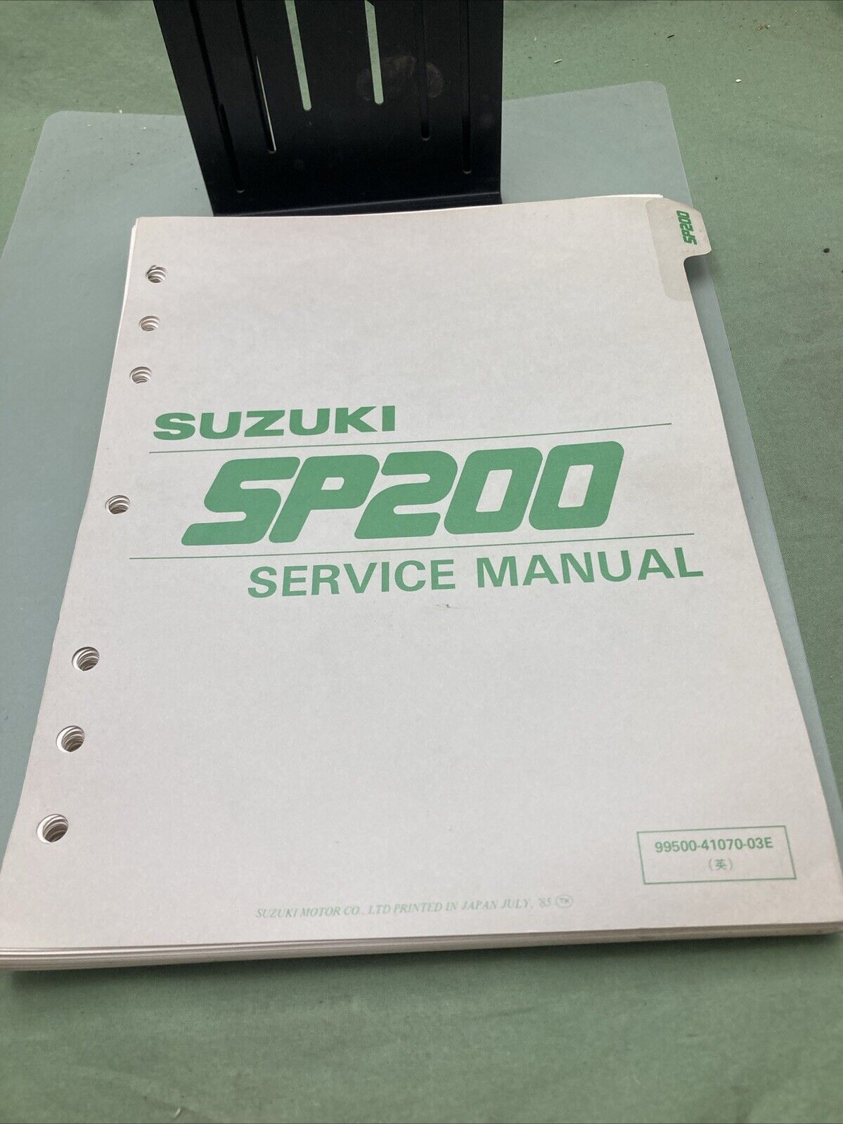 GENUINE SUZUKI 99500-41070-03E SP200 SERVICE MANUAL 1985