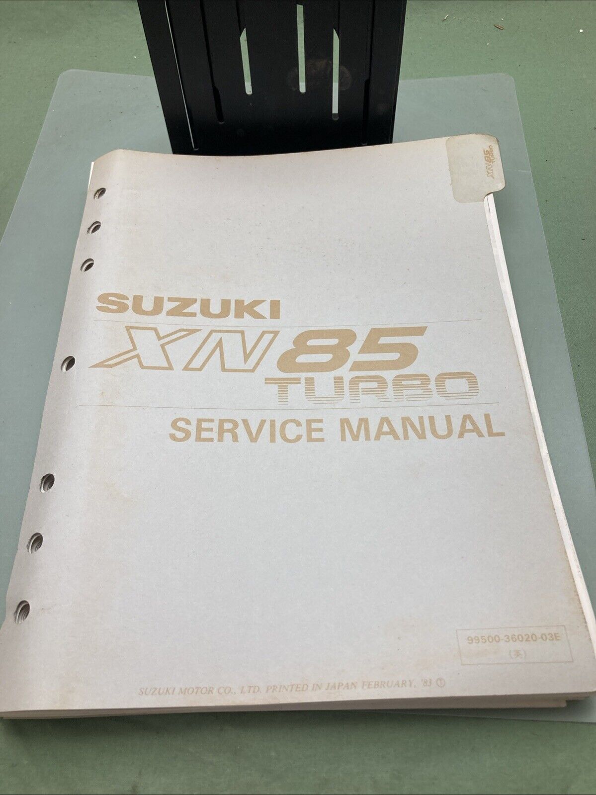 GENUINE SUZUKI 99500-36020-03E XN85 TURBO SERVICE MANUAL 1983