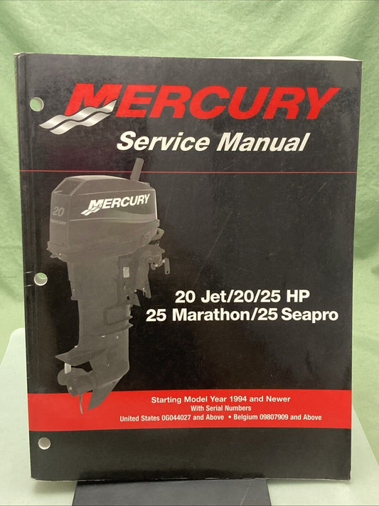 GENUINE MERCURY 90-826883R03 20 JET/20/25 HP, 25 MARATHON, 25 SEAPRO MANUAL '02