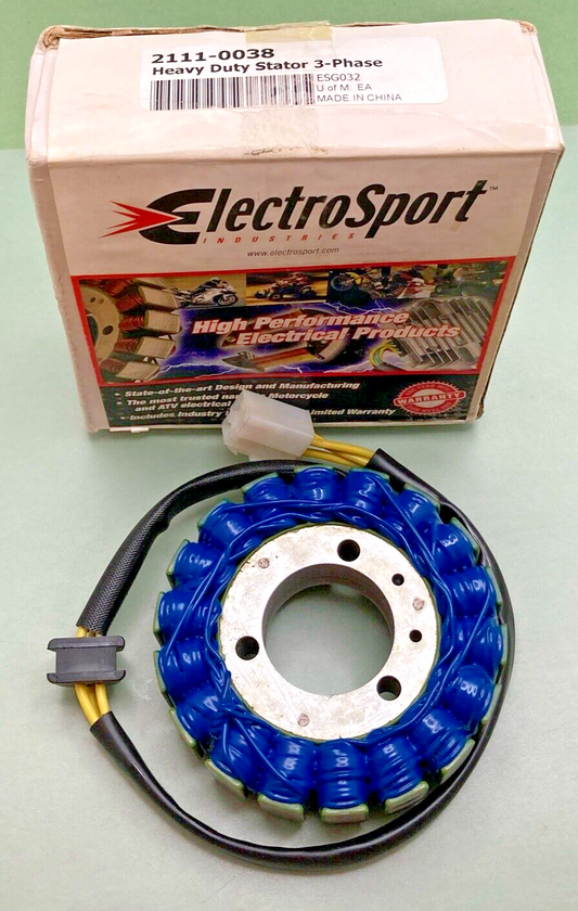 NEW GENUINE ELECTROSPORT ESG032 HEAVY DUTY STATOR 3-PHASE 2111-0038