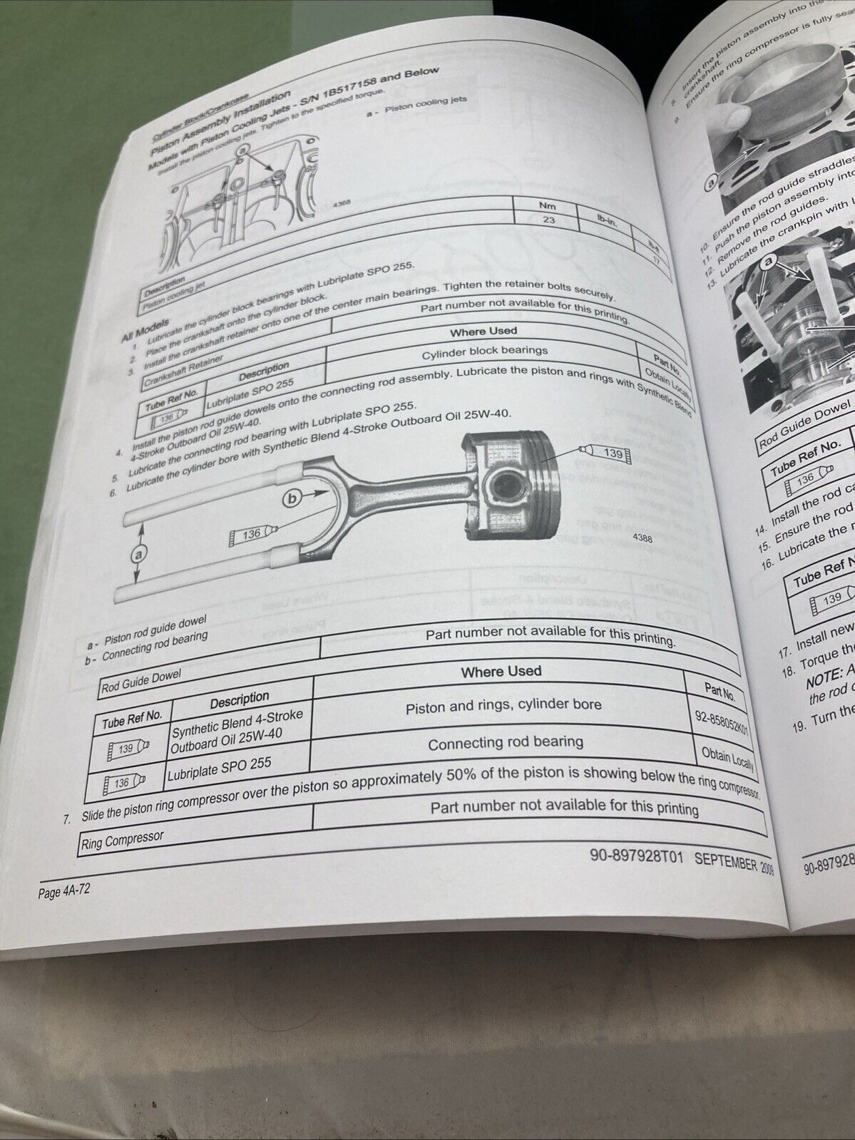 GENUINE MERCURY 90-897928T01 135, 150, 175, 200 VERADO FOURSTROKE SERVICE MANUAL