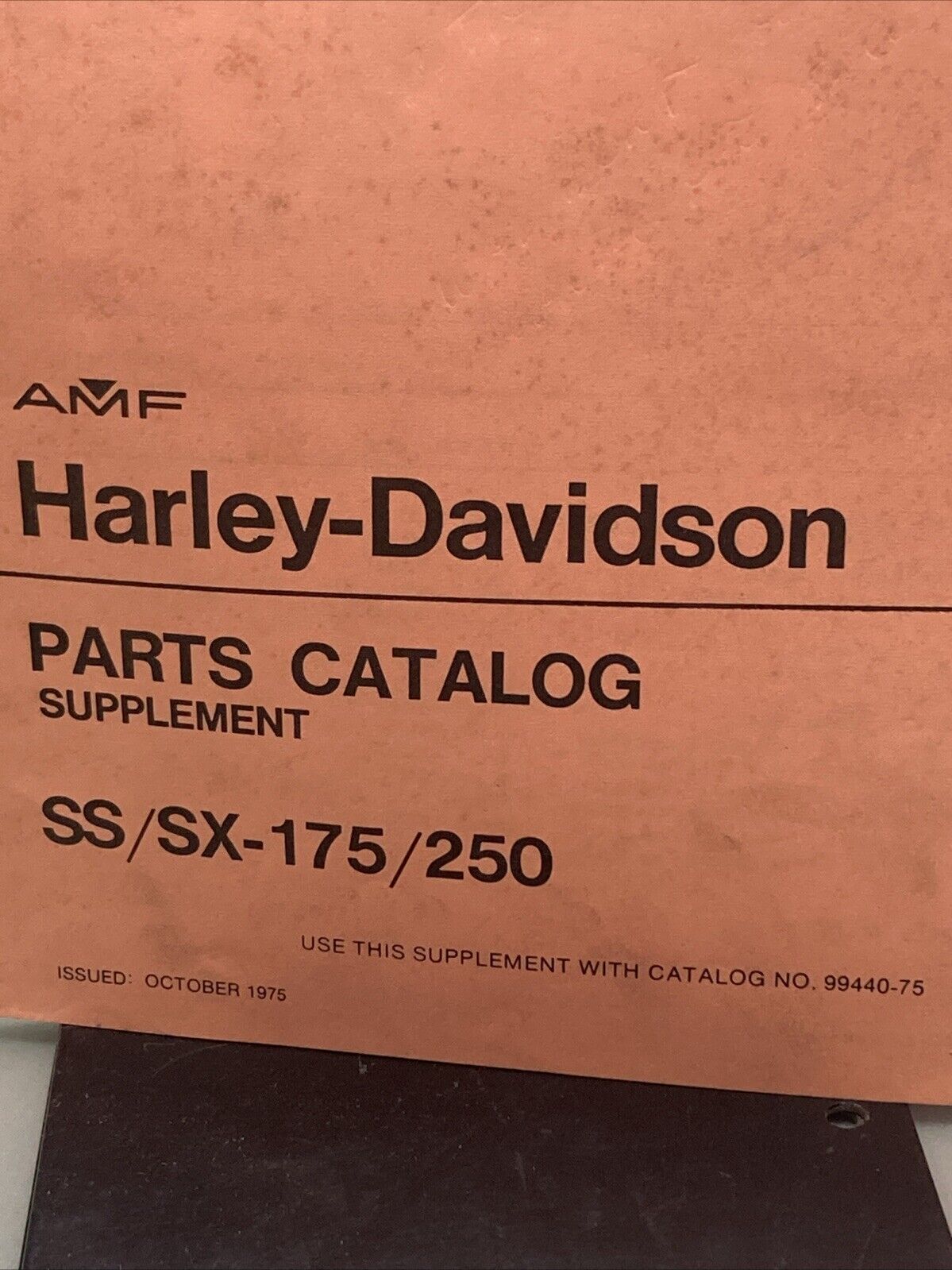 AMF HARLEY DAVIDSON 99440-76 SS/SX-175/250 PARTS CATALOG SUPPLEMENT 1974-1976