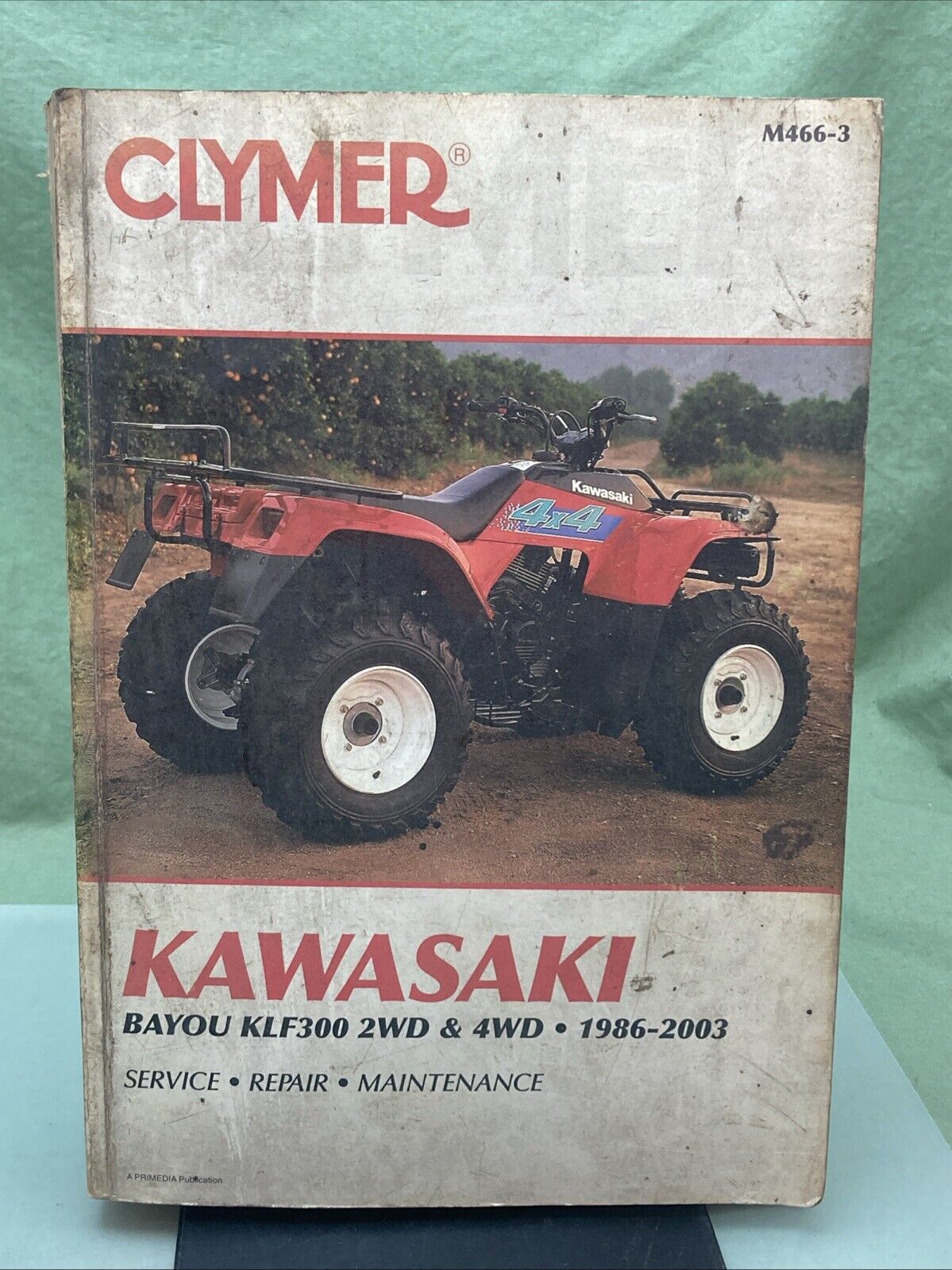 GENUINE CLYMER M466-3 KAWASAKI BAYOU KLF300 2WD/4WD 1986-2003 REPAIR MANUAL