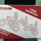 GENUINE HONDA 31968610 ATC125M OWNER'S MANUAL '85