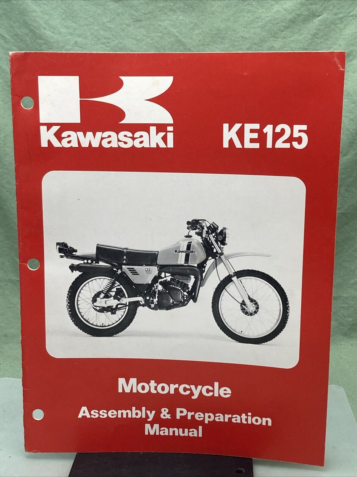 GENUINE KAWASAKI 99931-1063-01 KE125 MOTORCYCLE ASSEMBLY AND PREP MANUAL 1979