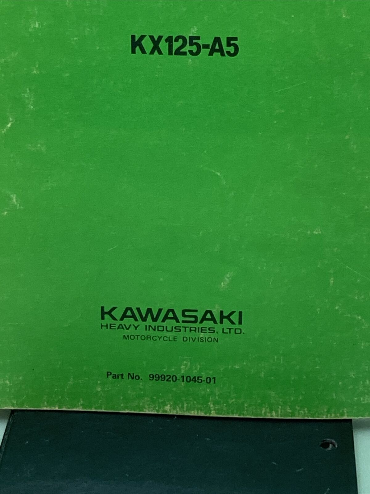 GENUINE KAWASAKI 99920-1045-01 KX125 OWNER'S/SERVICE MANUAL