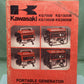 GENUINE KAWASAKI 99964-0019-01 KG700B/1500/1000/2600 PORTABLE GEN SERVICE MANUAL