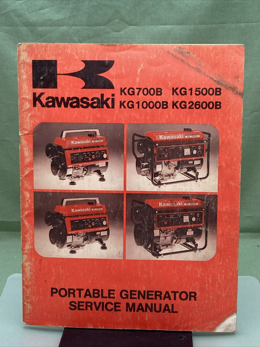 GENUINE KAWASAKI 99964-0019-01 KG700B/1500/1000/2600 PORTABLE GEN SERVICE MANUAL