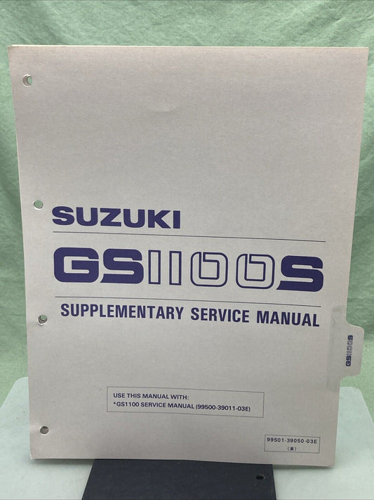 GENUINE SUZUKI 99501-39050-03E GS1100S SUPPLEMENTARY SERVICE MANUAL 1983