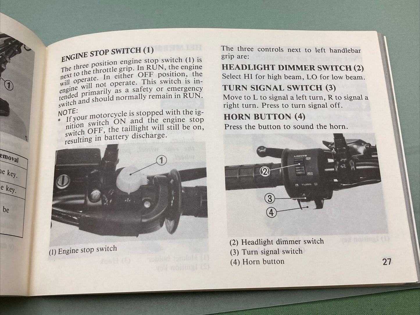 GENUINE HONDA 31KL3610 XL350R OWNER'S MANUAL '85