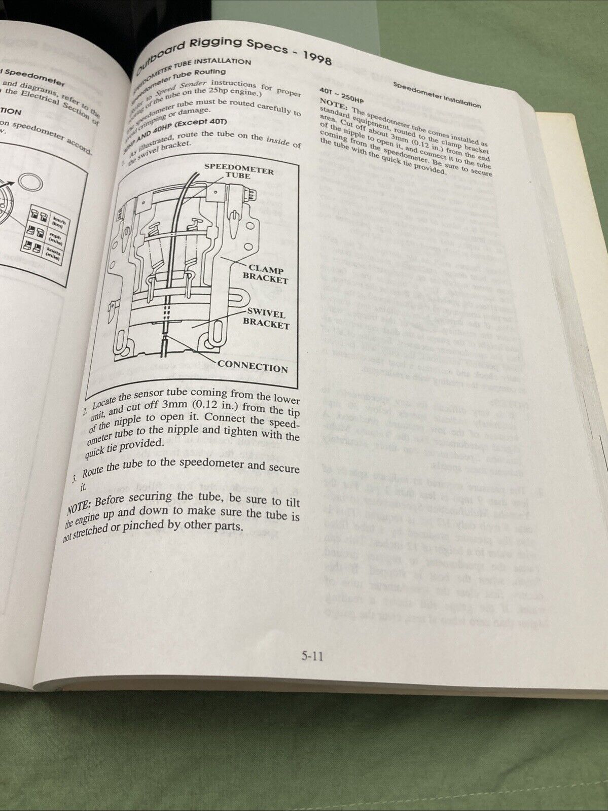 GENUINE YAMAHA LIT188650098 OUTBOARD RIGGING GUIDE 1998