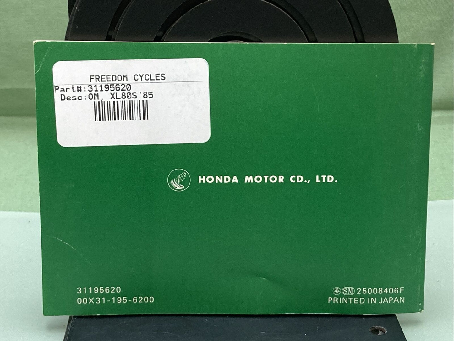 GENUINE HONDA 31195620 XL80S OWNER'S MANUAL '85