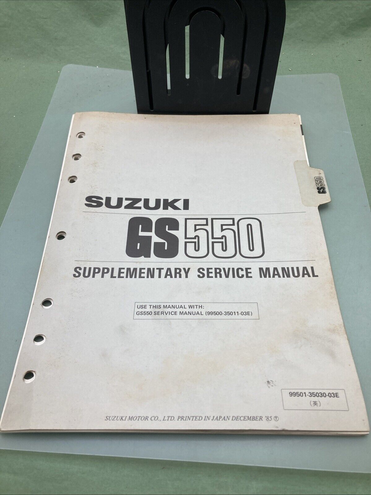 GENUINE SUZUKI 99501-35030-03E GS550 SUPPLEMENTARY SERVICE MANUAL 1985