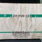 GENUINE KAWASAKI 99920-1579-01 NINJA ZX-11 OWNER'S MANUAL 1991