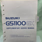 GENUINE SUZUKI 99501-39060-03E GS1100GK SUPPLEMENTARY SERVICE MANUAL 1983