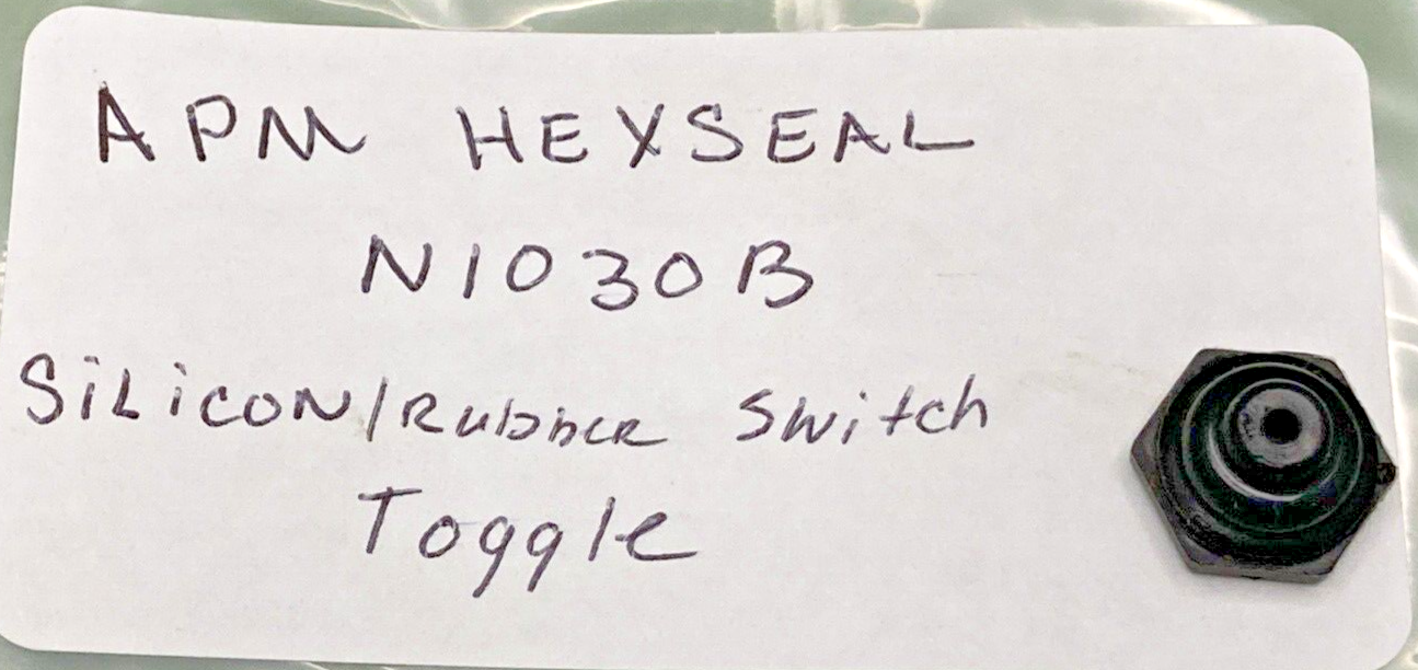 QTY 2 NEW REPLACES APM HEXSEAL N1030B SWITCH, TOGGLE, 1/2 BOOT, SILICON RUBBER