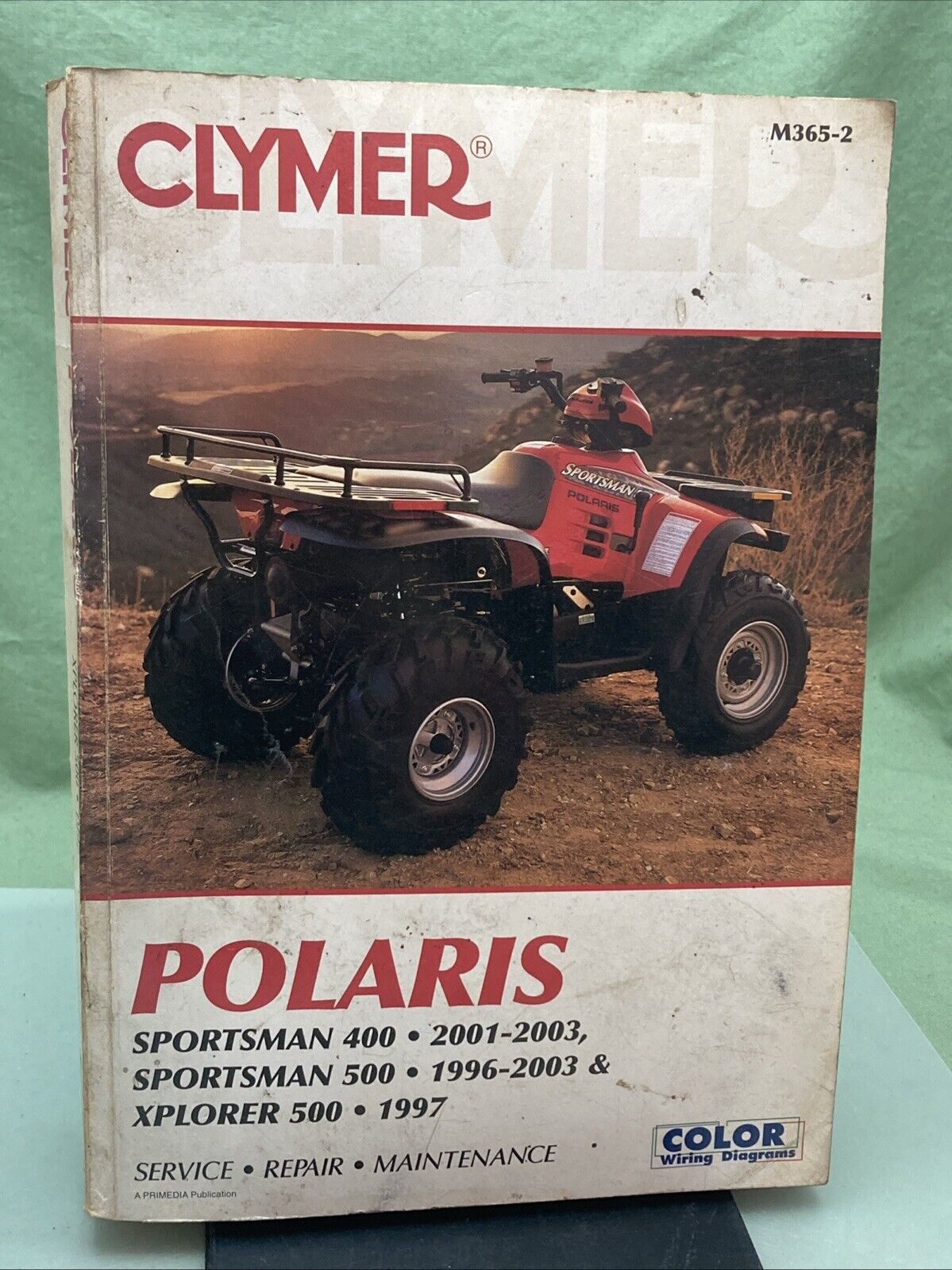 GENUINE CLYMER M365-2 POLARIS SPORTSMAN 400/500, XPLORER 500 REPAIR MANUAL 96-03