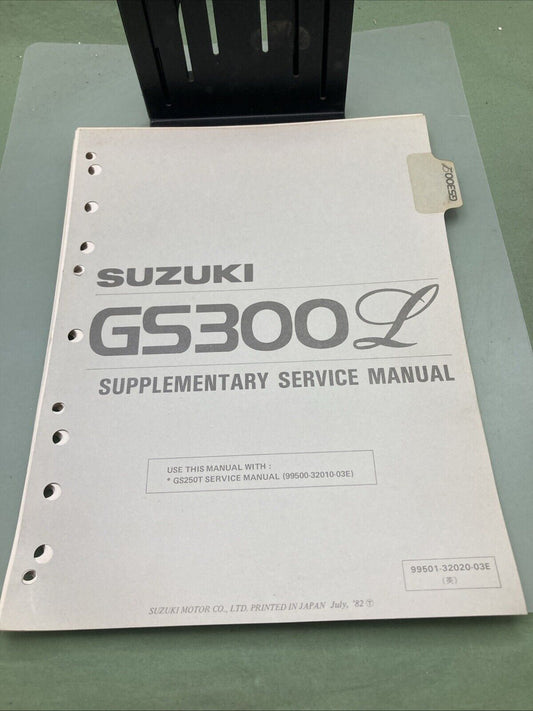 GENUINE SUZUKI 99501-32020-03E GS300L SUPPLEMENTARY SERVICE MANUAL 1982