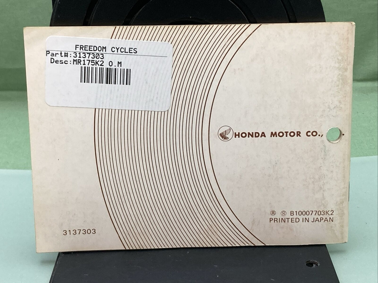 GENUINE HONDA 3137303 MODEL MR175 OWNER'S MANUAL '77