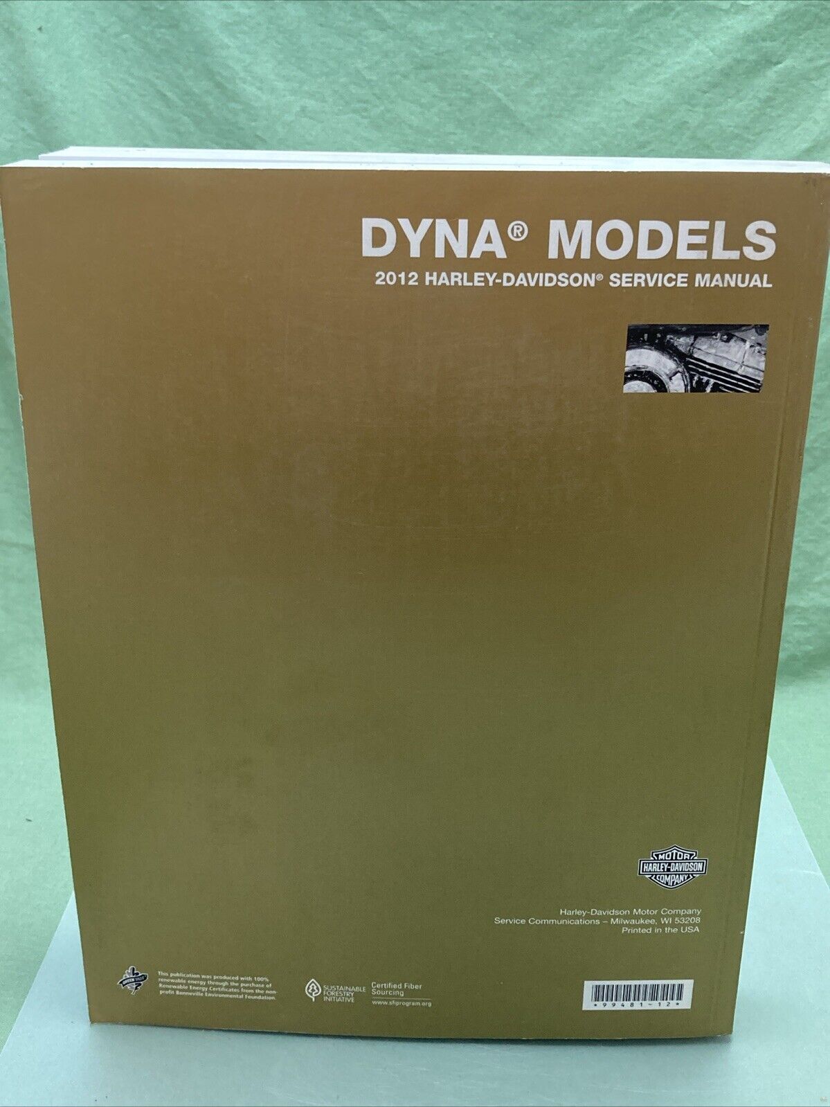 HARLEY DAVIDSON 99481-12 DYNA MODELS 2012 SERVICE MANUAL