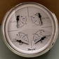 NEW GENUINE FARIA 75474 5" Chesapeake White Multi Gauge Fuel Oil Water Volt
