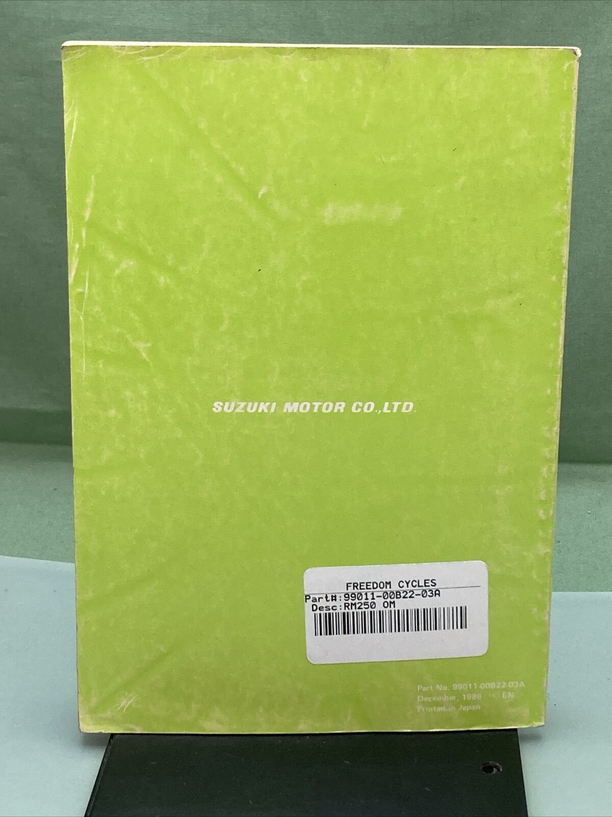 GENUINE SUZUKI 99011-00B22-03A RM250 OWNER'S MANUAL '86