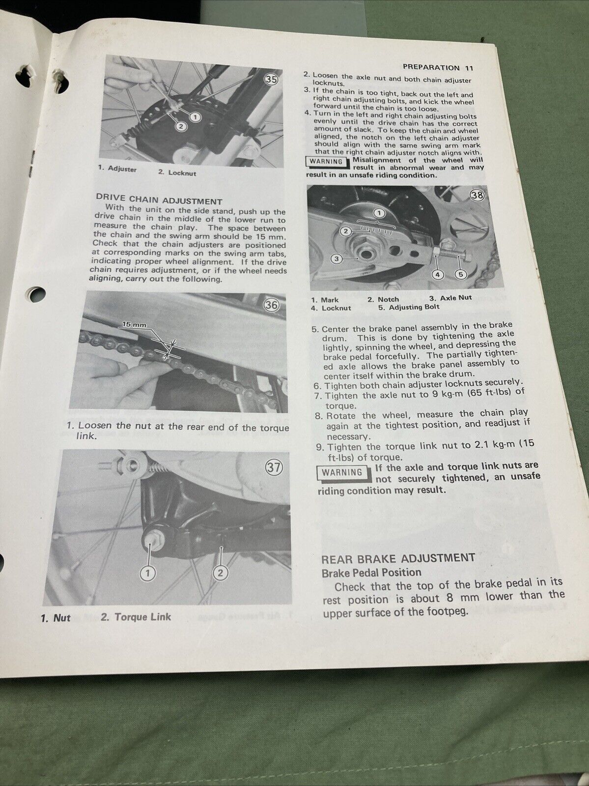 GENUINE KAWASAKI 99931-1005-01 KX125-A4 MOTORCYCLE ASSY AND PREP MANUAL 1977