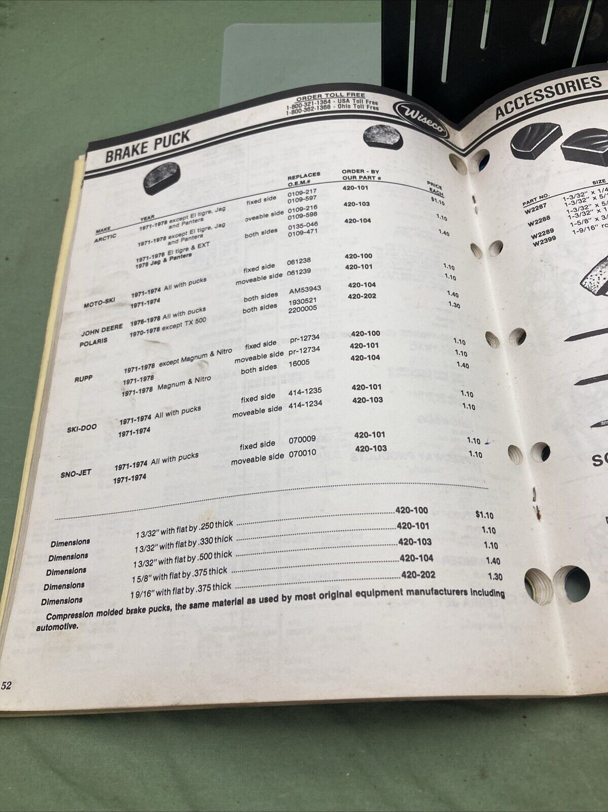 WISECO HI-PERFORMANCE PISTONS AND ACCESSORIES NO. S-16