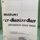 GENUINE SUZUKI 99501-42130-01E SUPPLEMENTARY SERVICE MANUAL LT-4WD/LT-F4WD