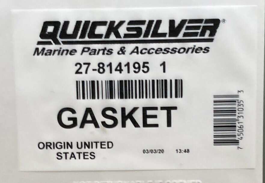 NEW GENUINE MERCURY 27-814195 1 GASKET REED BLOCK OUTBOARD