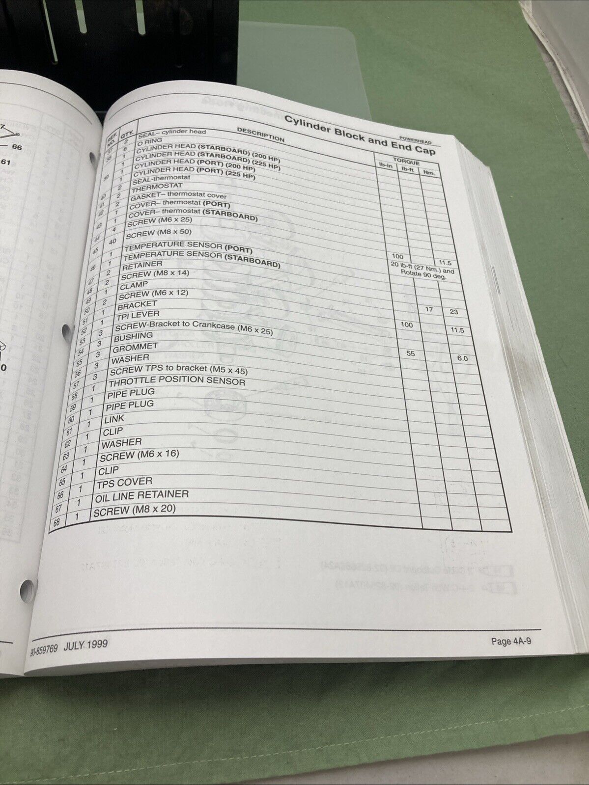 GENUINE MERCURY 90-859769 200, 250 OPTIMAX DIRECT FUEL INJECTION SERVICE MANUAL